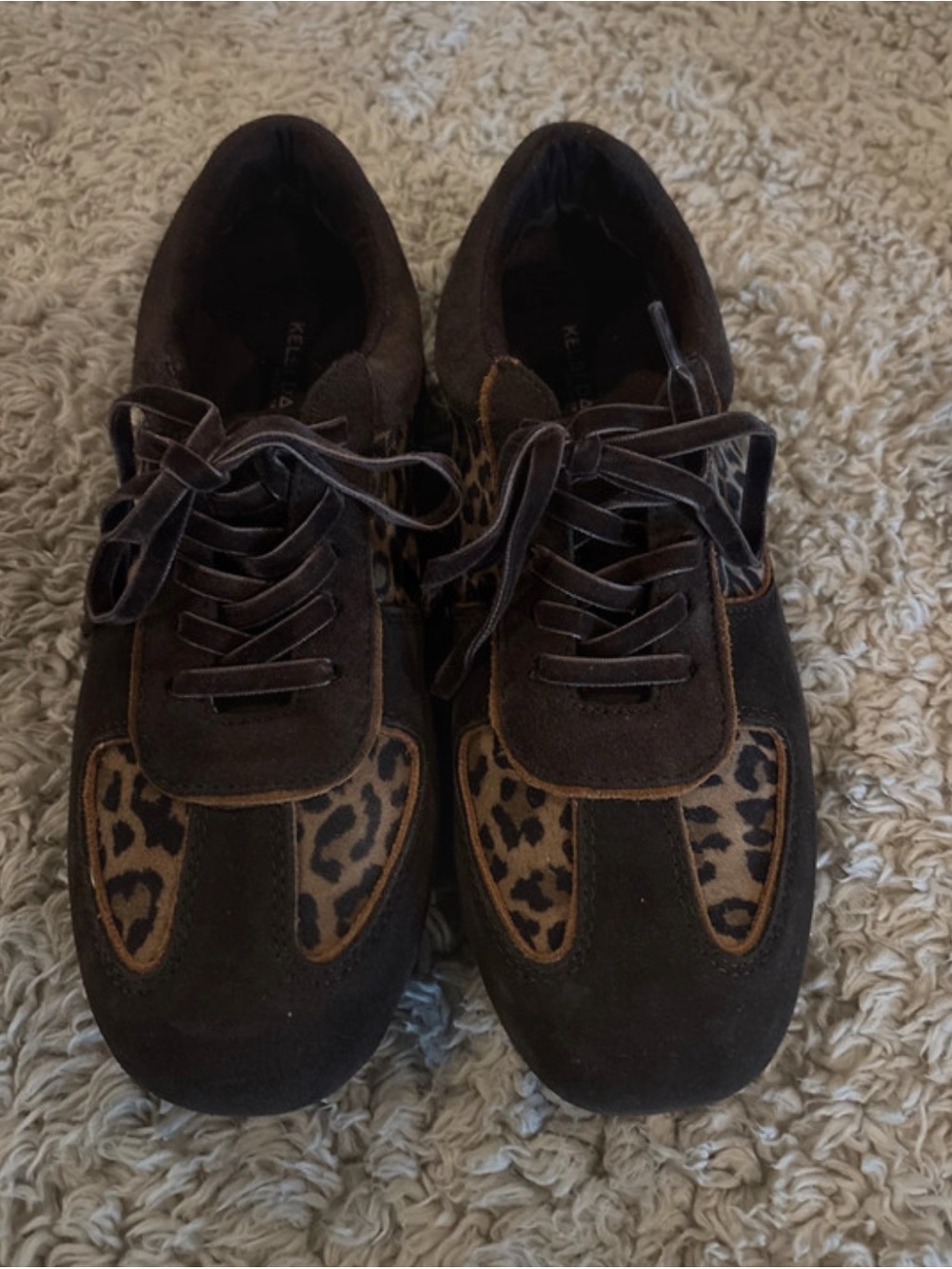 Kelsi Dagger Brooklyn stover Leopard suede Sneakers size 8.5